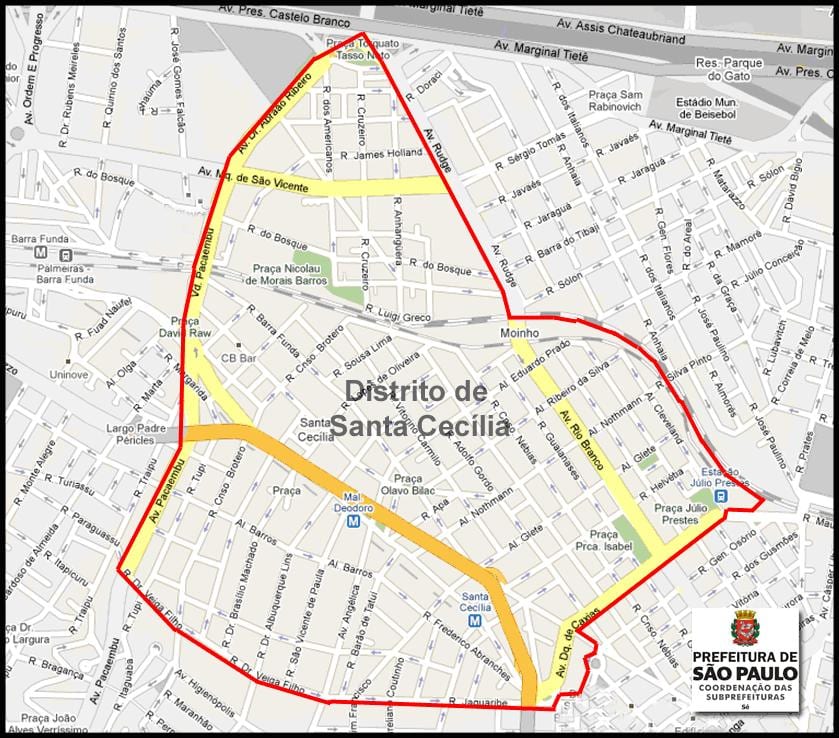 mapa santa cecilie Sao Paulo