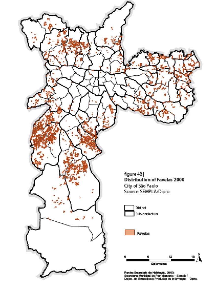 mapa Sao Paulo favele