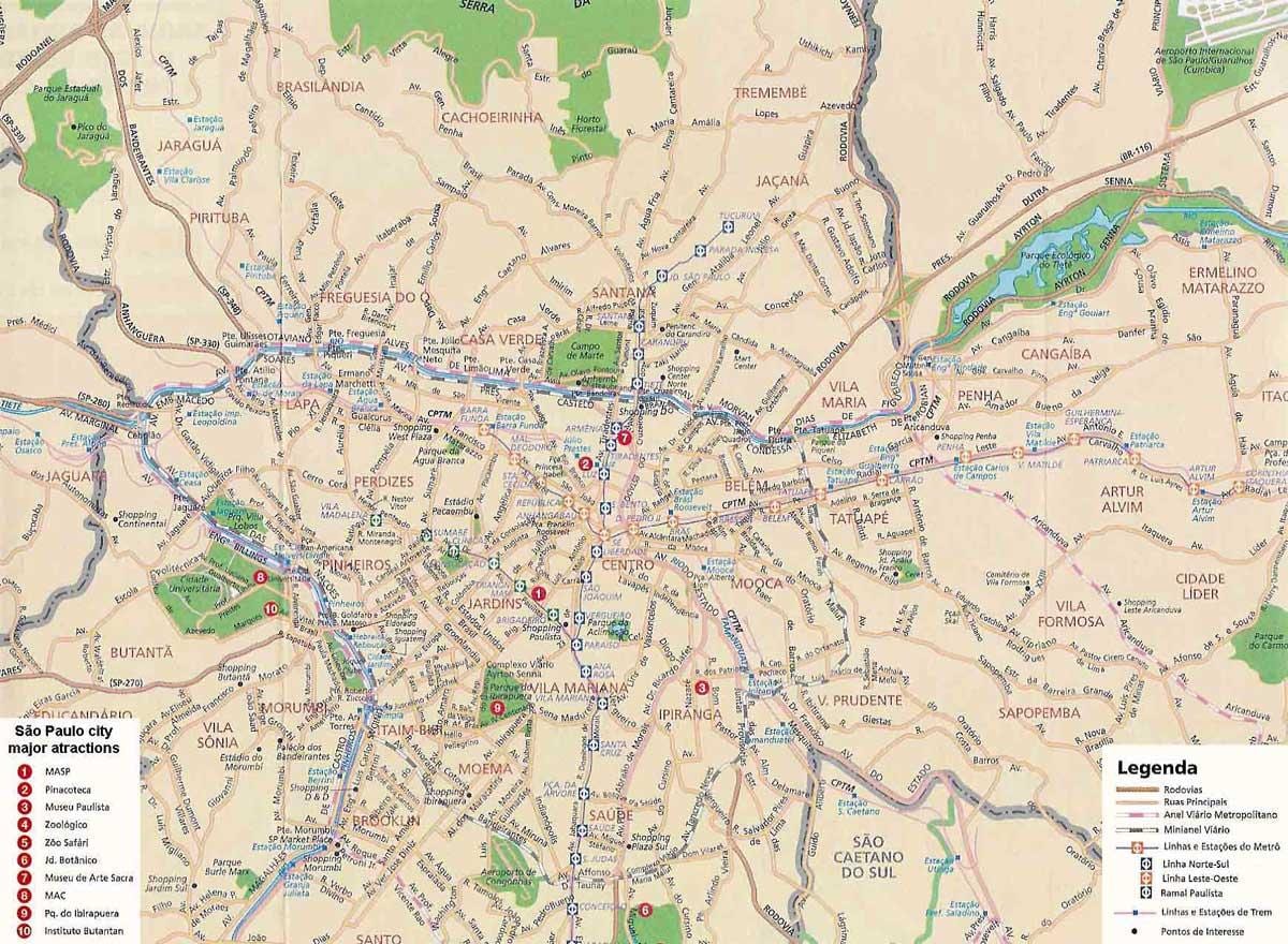 Sao Paulo vrt mapu